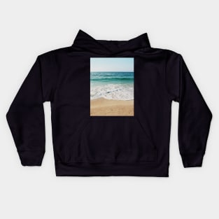 Coastal, Beach art, Blue Water, Sea, Ocean Kids Hoodie